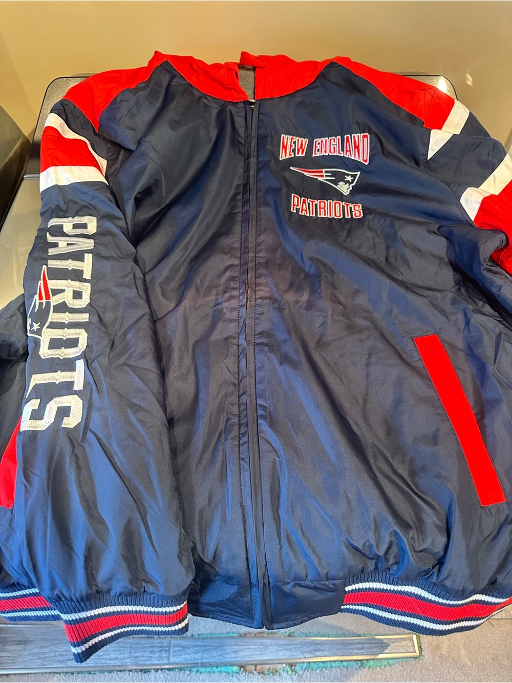 New England Patriots Adults Navy & Red Team Jacket